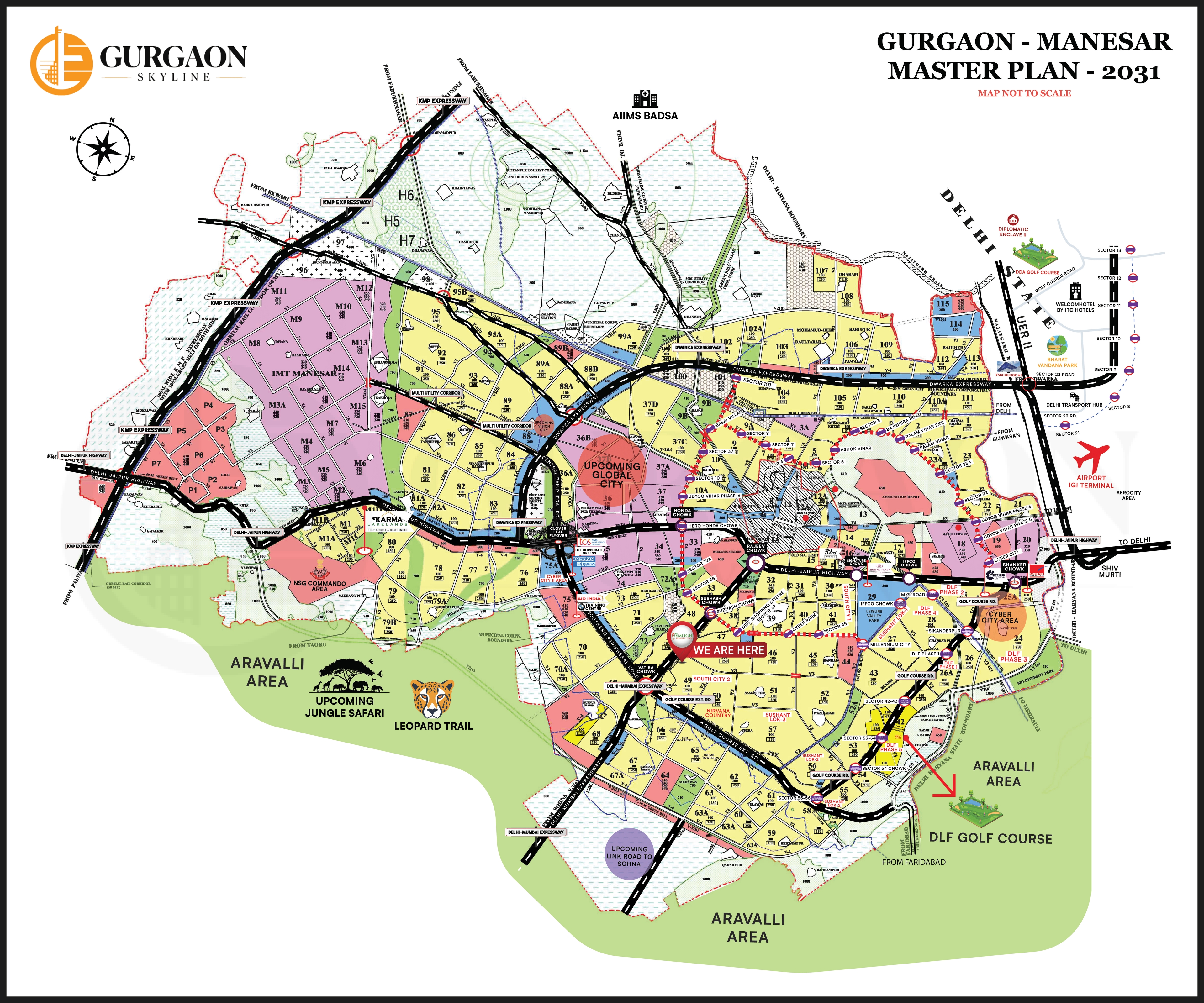 Gurgaon-manesar Master Plan Map