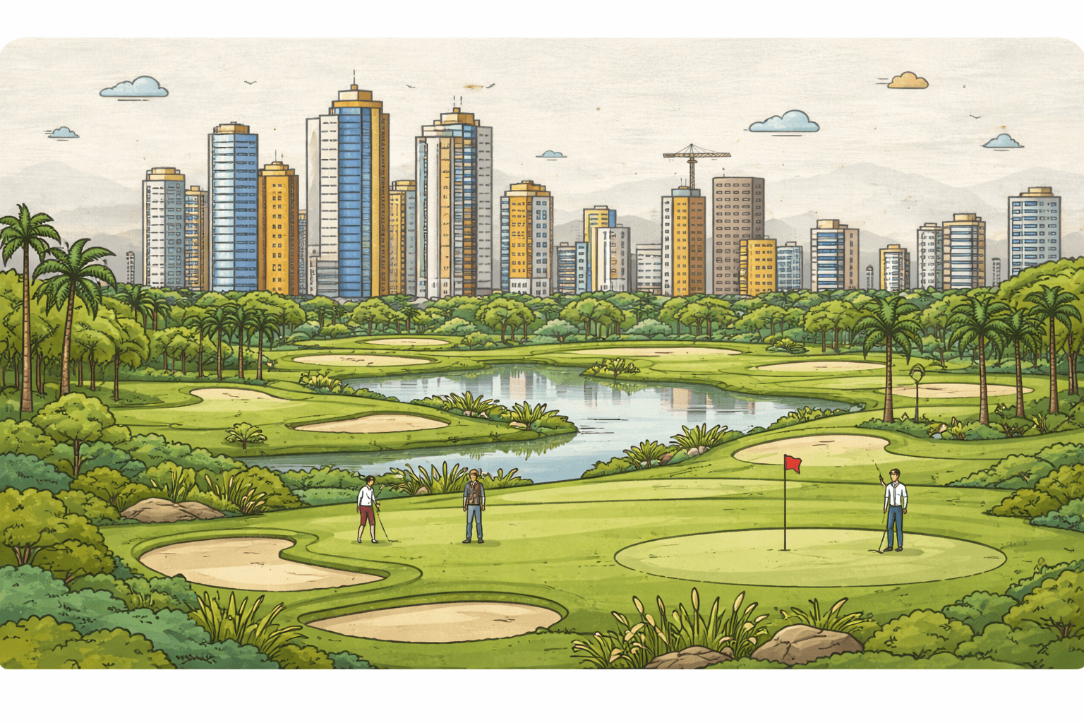 Golf Course illustration