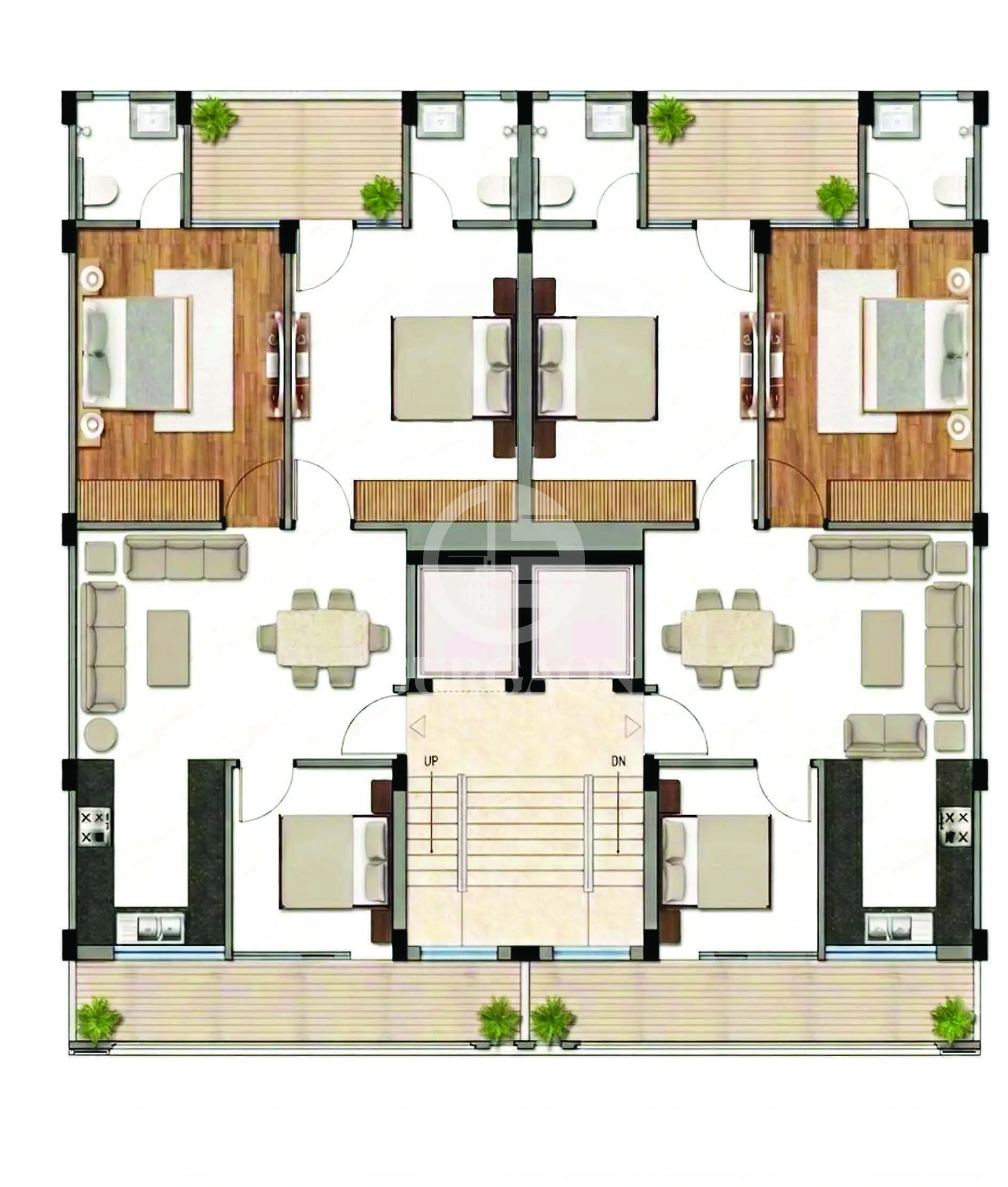 3BHK Floor Plan 1