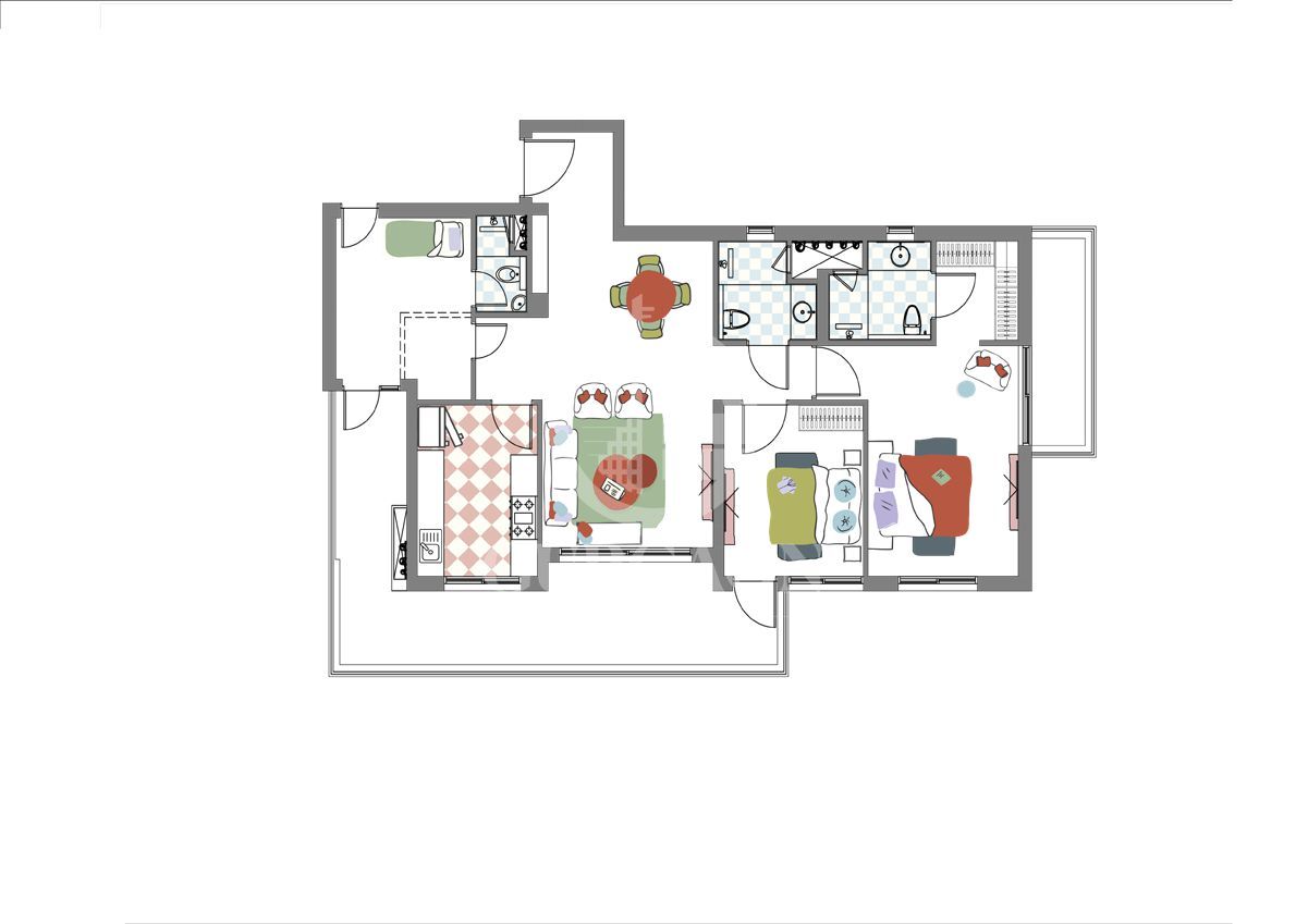 3BHK Floor Plan 1 3BHK Floor Plan 1